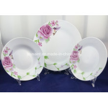 Requintado Decal Rodada Prato de Porcelana para Jantar